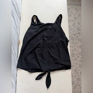 Kona Sol Black Tie-Hem Swim Tankini